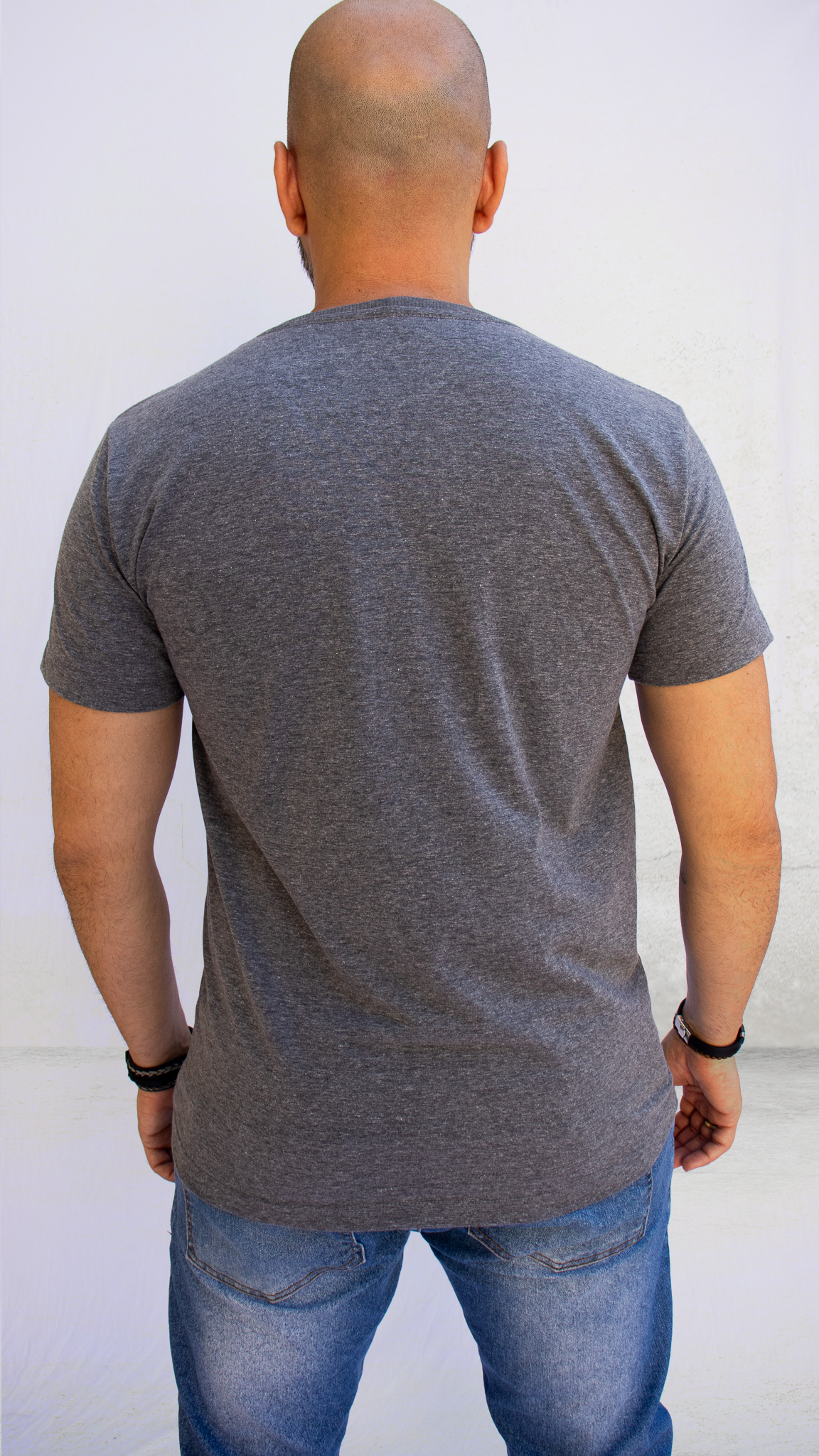 VERDE DE CONFRONTO- Camiseta casual malha penteada 100% Algodão.