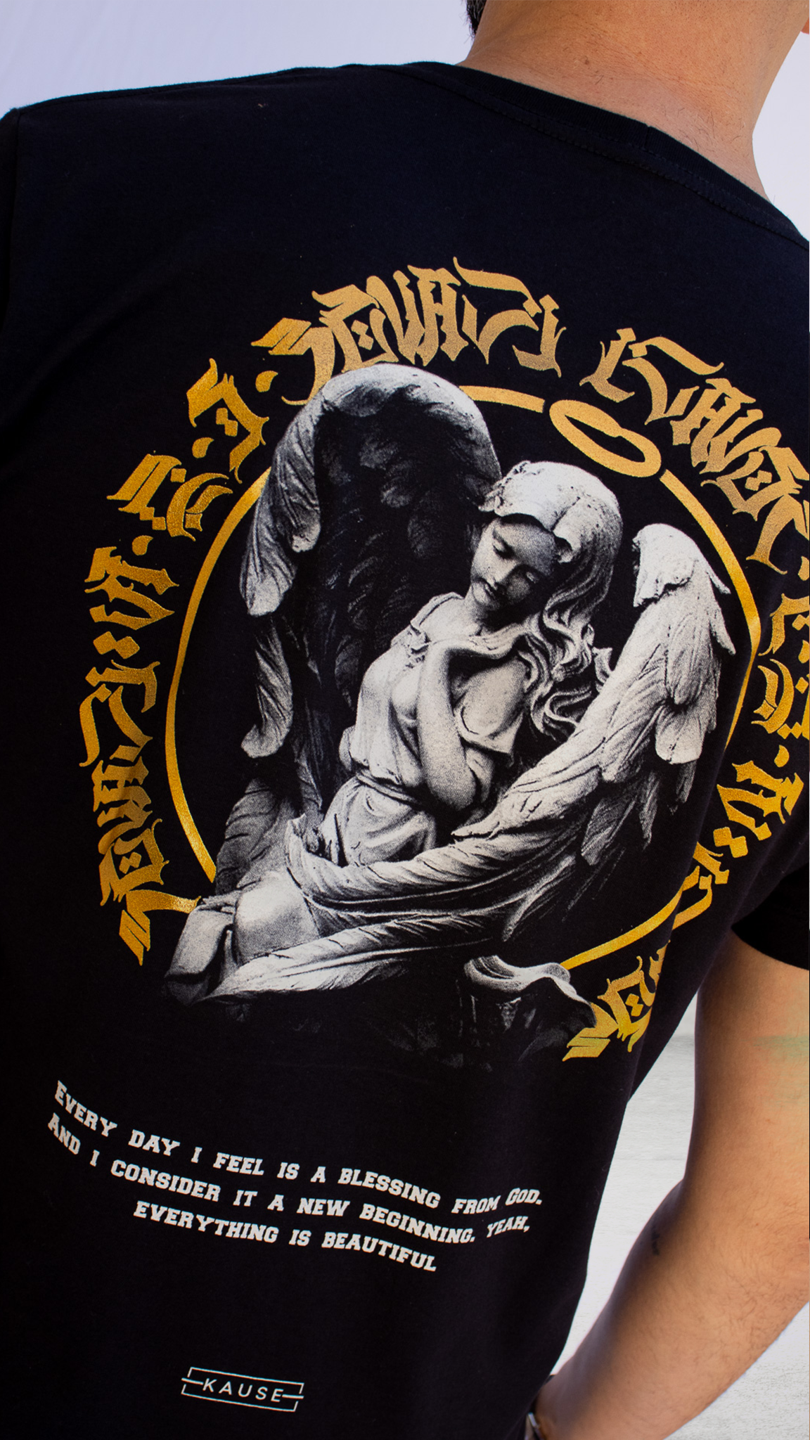 ANJO URBANO- Camiseta casual estilo e conforto 100% Algodão.