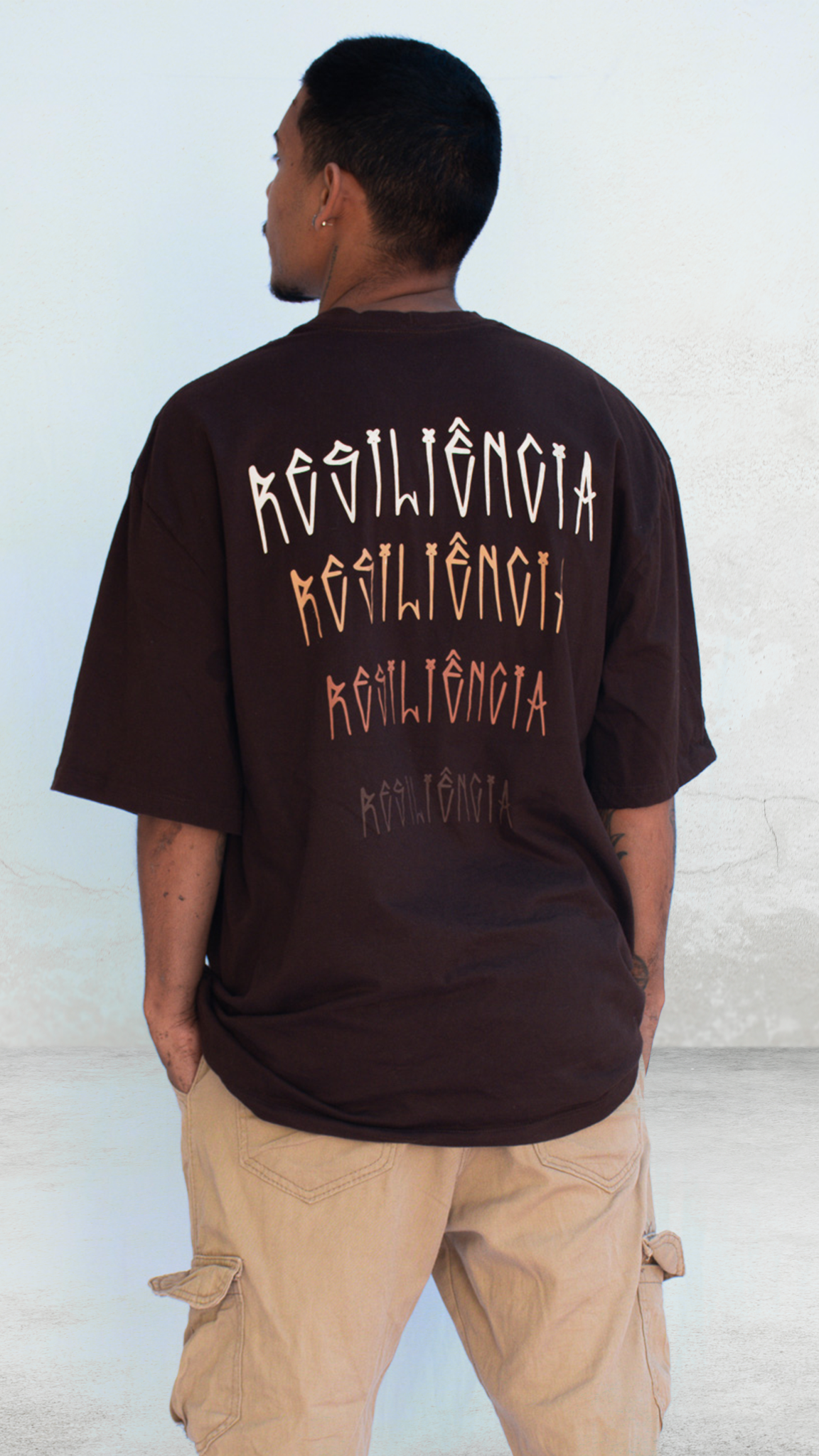 RESILIENCIA NA PELE . Camiseta Oversized Streetwear – Malha Penteada Premium 100% Algodão